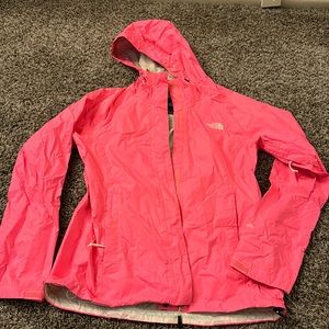 North Face Rain Jacket size Medium hot pink
